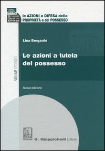 Le azioni a difesa della proprietà e del possesso. Vol. 2: Le azioni a tutela del possesso