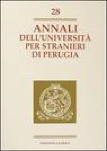 Annali dell'Università per stranieri di Perugia. Anno IX. Vol. 28