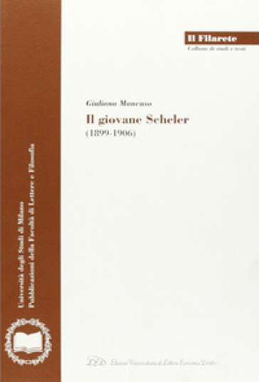 Il giovane Scheler (1899-1906)