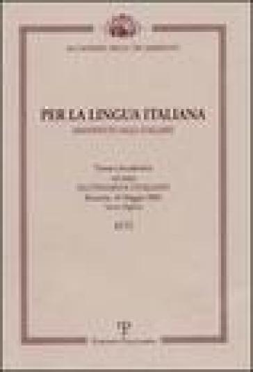 Per la lingua italiana. Manifesto agli italiani