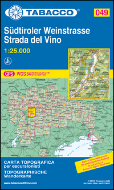Strada del vino-Südtiroler Weinstrasse 1:25.000