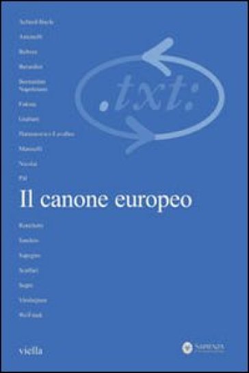Critica del testo. Vol. 10/1: Il canone europeo