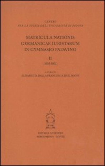 Matricula nationis germanicae 1605-1801