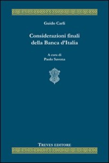 Considerazioni finali della Banca d'Italia