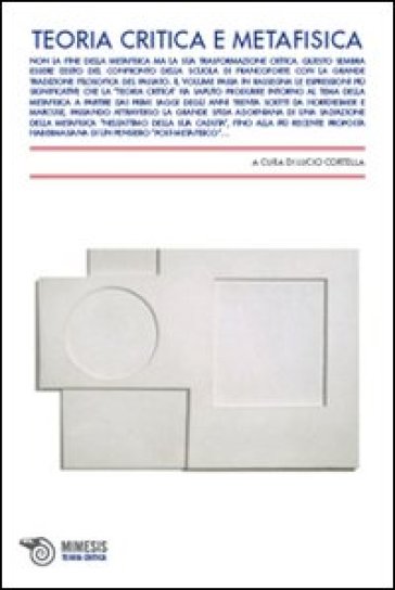 Teoria Critica E Metafisica