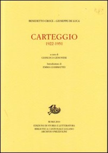 Carteggio. 1922-1951