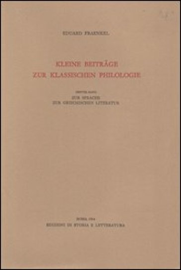 Kleine Beiträge zur Klassischen Philologie