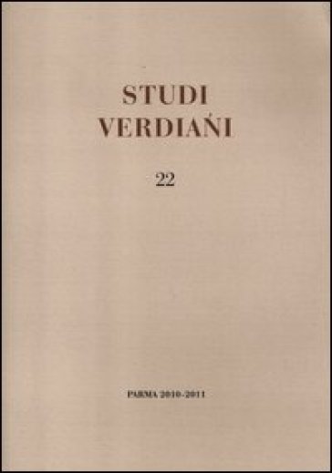 Studi verdiani. Vol. 22