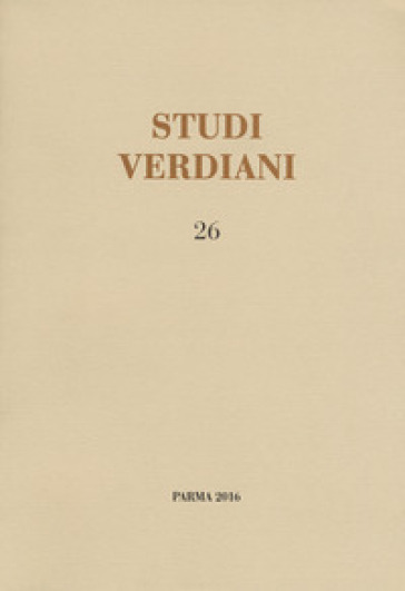 Studi verdiani. Vol. 26