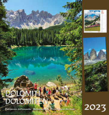 Dolomiti-Dolomiten 2023. Postkartenkalender HF/calendario cartoline da tavolo verticale