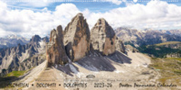Dolomiti. Panoramica-poster. Calendario panoramico 2023-2024 orizzontale 80 x 40 cm. Ediz. multilingue