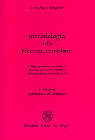 Metodologia nella ricerca templare