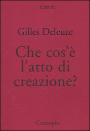 Che cos'è l'atto di creazione?