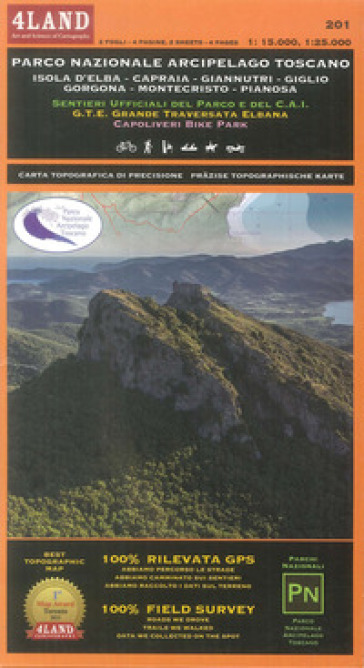 Parco Nazionale Arcipelago Toscano. Isola d'Elba 1:25.000. Capraia. Giannutri. Giglio. Gorgona. Montecristo. Pianosa 1:15.000. Ediz. italiana e inglese