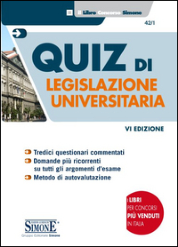 Quiz di legislazione universitaria