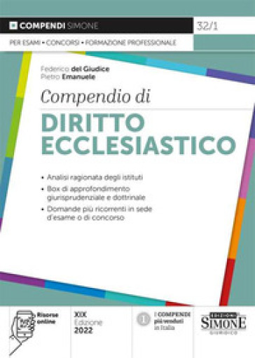 Compendio Di Diritto Ecclesiastico. Con Espansione Online