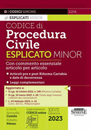 Codice Di Procedura Civile Esplicato. Ediz. Minor. Con Qr-Code-image