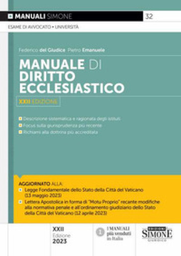 Manuale di diritto ecclesiastico. Nuova ediz.