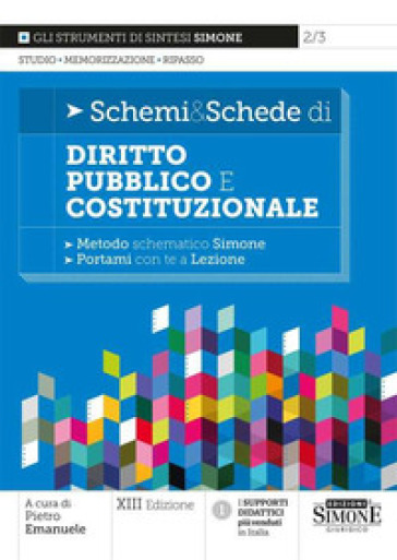 Schemi &amp; schede di diritto pubblico e costituzionale