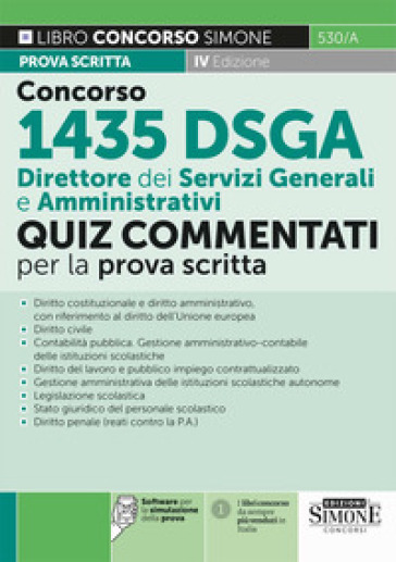Concorso 1435 DSGA - Direttore dei Servizi Generali e Amministrativi
