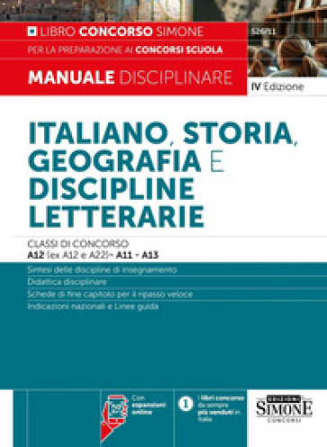 Italiano, Storia, Geografia e Discipline Letterarie - Classi di concorso A12 - (ex A12 - A22) - A11 - A13