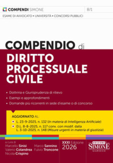 Compendio di diritto processuale civile
