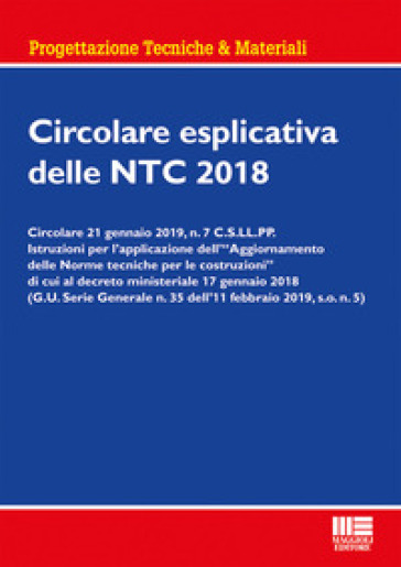 Circolare esplicativa delle NTC 2018