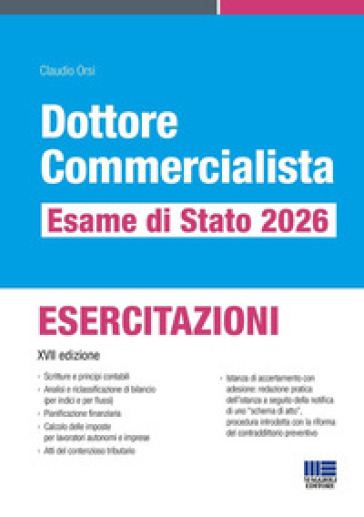 Dottore commercialista. Esame di Stato 2026. Esercitazioni