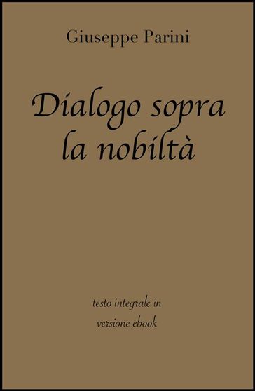 Dialogo sopra la nobiltà di Giuseppe Parini in ebook