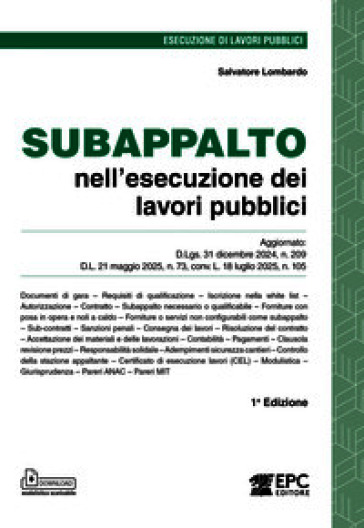 Subappalto nell'esecuzione dei lavori pubblici