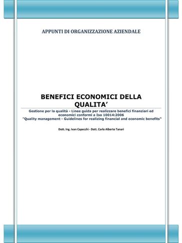 Benefici economici della qualità