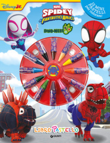 Dino-webs. Spidey e i suoi simpatici amici. Libro pastello. Ediz. a colori. Con 12 mini pastelli