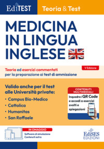 Test Medicina in inglese: manuale di teoria e test. Con espansione online. Con software di simulazione