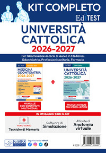 Kit completo EdiTEST. Università Cattolica. Medicina, odontoiatria, professioni sanitarie