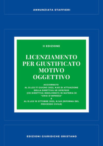 Il licenziamento per giustificato motivo oggettivo