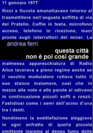 Questa città non è poi così grande