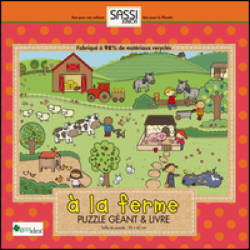 A la ferme. Puzzle géant &amp; livre. Ediz. illustrata