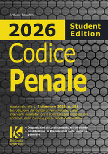 Codice penale 2026 Student edition