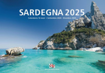 Sardegna 2025. Calendario da tavolo 16 mesi. Settembre 2024-dicembre 2025