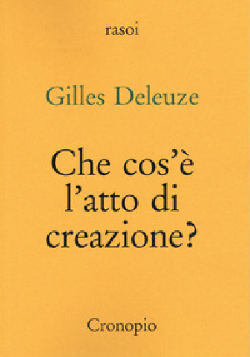 Che cos'è l'atto di creazione?