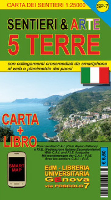 SP 7 sentieri &amp; arte Cinque Terre 1:25.000