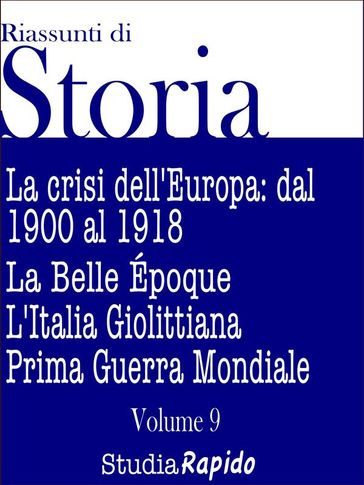 Riassunti di Storia - Volume 9