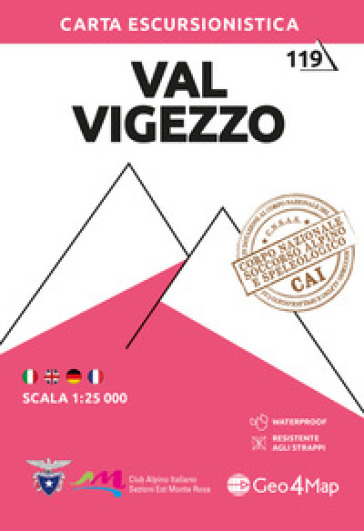 119 Val Vigezzo. Carta escursionistica 1:25.000. Vol. 19
