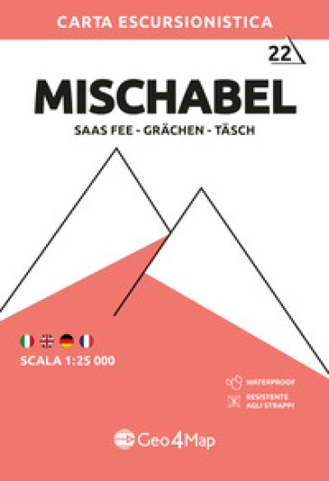 Carta escursionistica Alpi del Mischabel (Saas Fee Grächen)