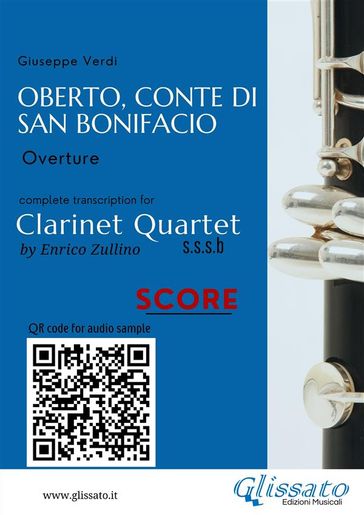Clarinet Quartet Score of "Oberto, Conte di San Bonifacio"