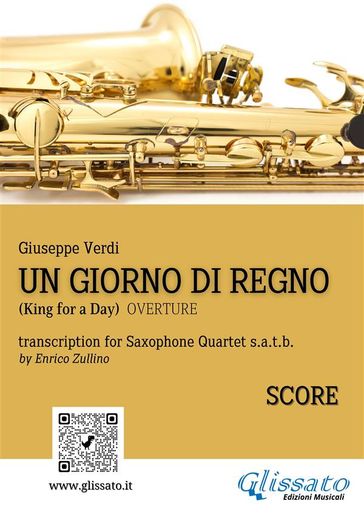 Un giorno di regno - Saxophone Quartet (score)