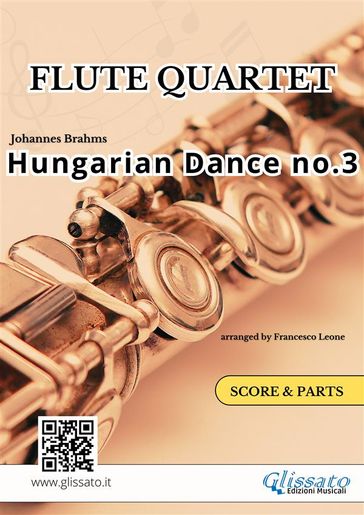 Hungarian Dance no.3 - Flute Quartet (Score & Parts)