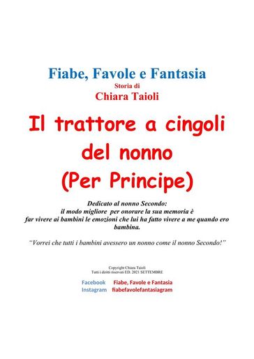 Il trattore a cingoli del nonno (Per Principe)