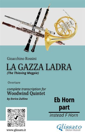Rossini: La Gazza Ladra Overture  French Horn in Eb Part for Woodwind Quintet (Intermediate/Advanced Level)