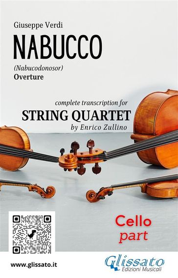 Cello part of "Nabucco" overture for String Quartet